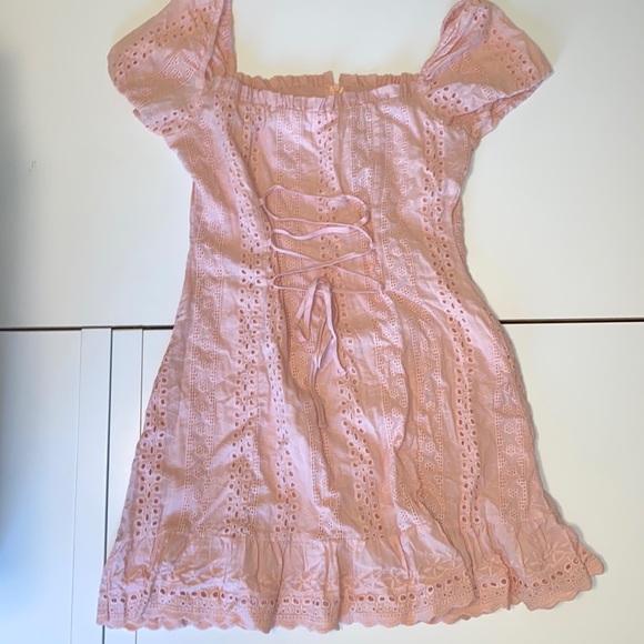 Pink tie front dress - Picture 1 of 3